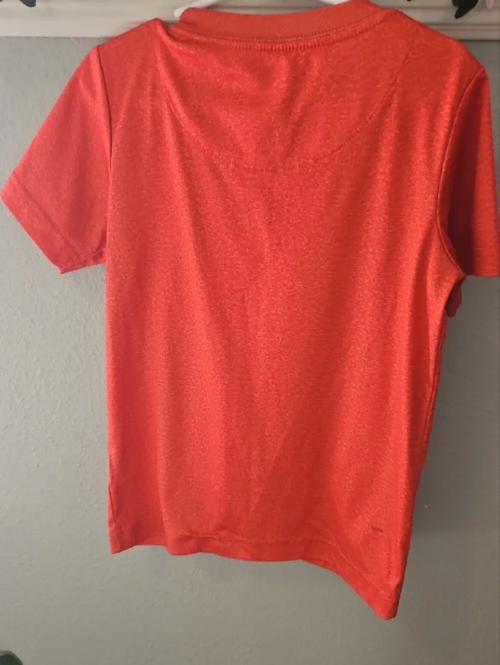 Nike Kids Orange Tee with Navy Graphic and White Swoosh
